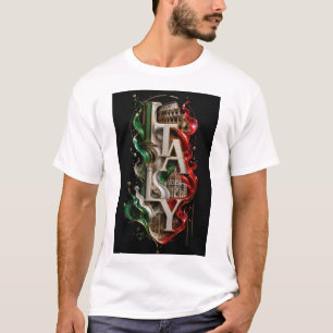 Italy Luxury Marble Typography 3D T-Shirt