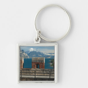 Italy, Malcesine, view from castle of Lake Key Ring