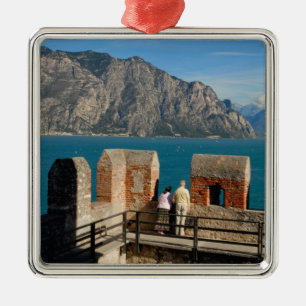 Italy, Malcesine, view from castle tower of Metal Tree Decoration