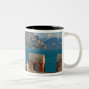 Italy, Malcesine, view from castle tower of Two-Tone Coffee Mug