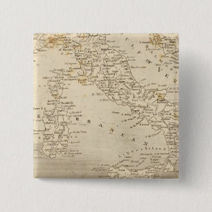 Italy Map by Arrowsmith 15 Cm Square Badge