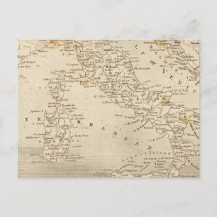 Italy Map by Arrowsmith Postcard