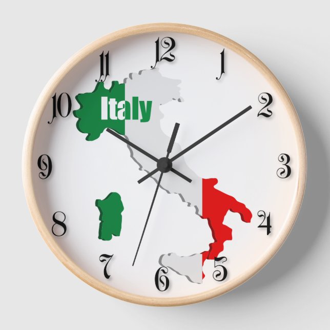 Italy map clock (Front)