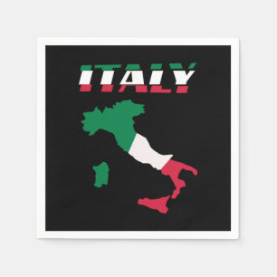 Italy Map Italian Italia Napkin