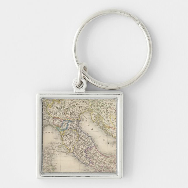 Italy Map Key Ring (Front)