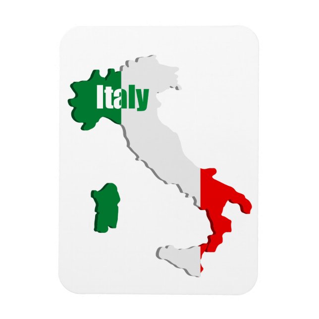 Italy map magnet (Vertical)