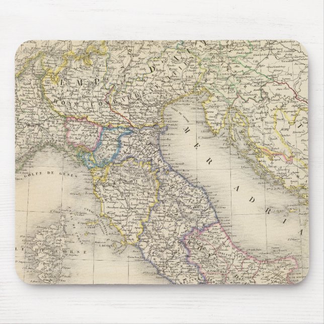 Italy Map Mouse Mat (Front)