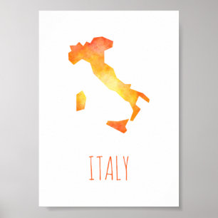 Italy Map Poster