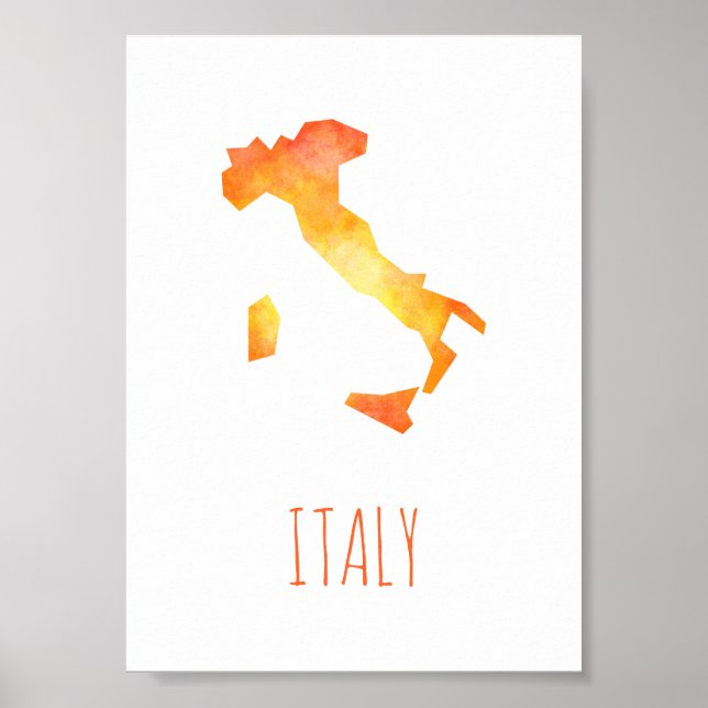 Italy Map Poster (Front)
