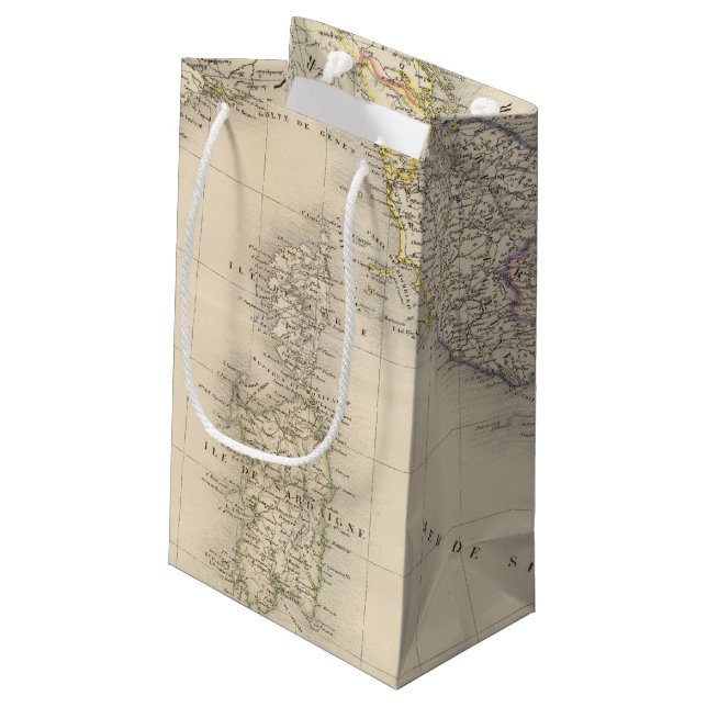 Italy Map Small Gift Bag (Back Angled)