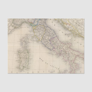 Italy Map Tissue Paper