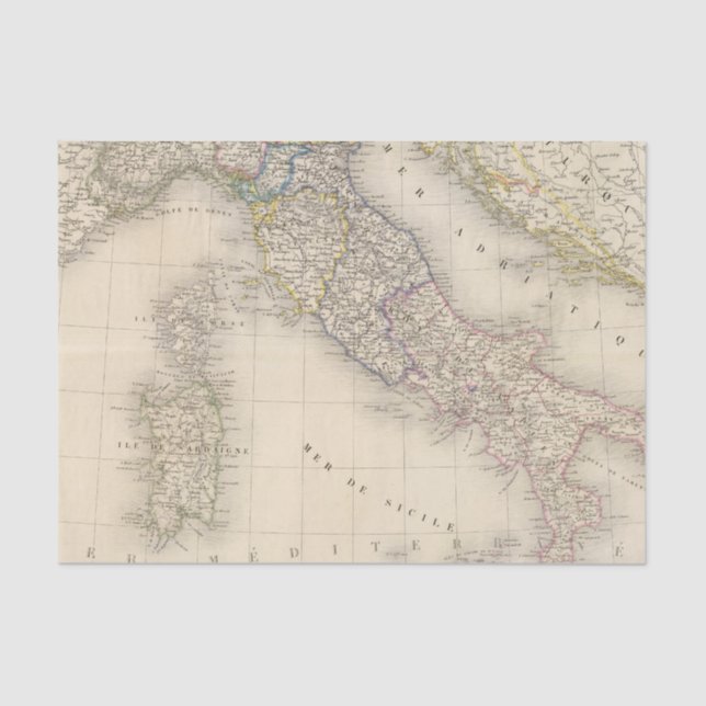 Italy Map Tissue Paper (Front)