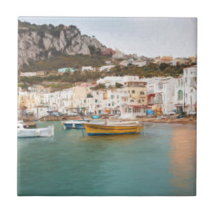 Italy, Marina Grande, Capri Tile