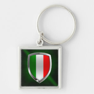 Italy Metallic Emblem Key Ring