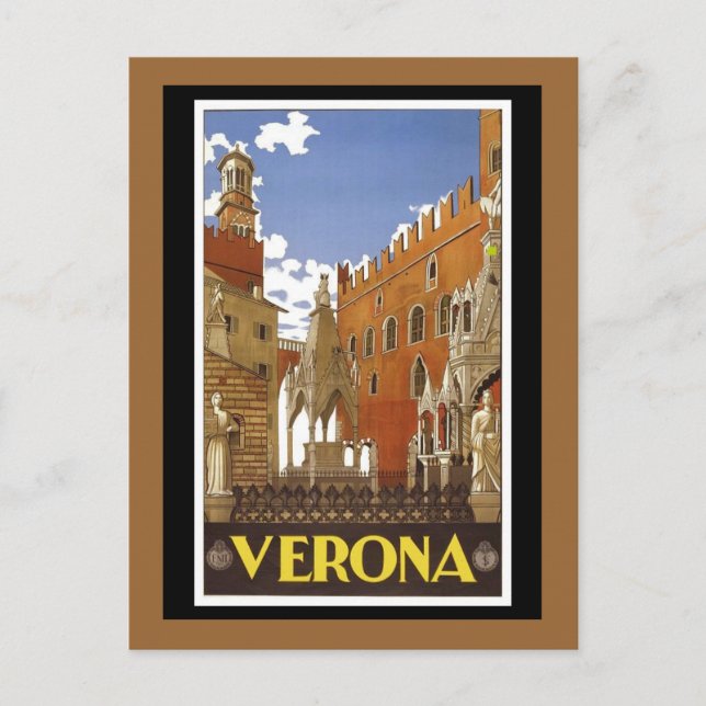 Italy Milan Assisi Napoli Verona San Remo Postcard (Front)