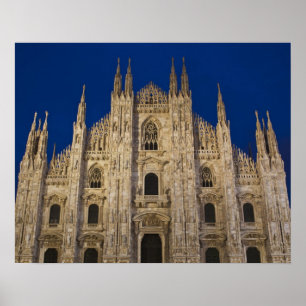 Italy, Milan Province, Milan. Milan Cathedral, Poster