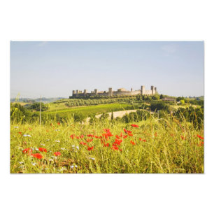 Italy, Monteriggioni, Field View of Photo Print