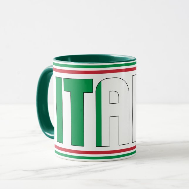 Italy National Flag Patriotic Coffee Mug (Front Left)