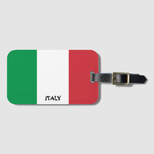 Italy National Flag Patriotic Luggage Tag