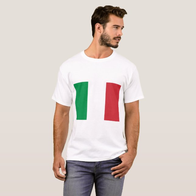 Italy National World Flag T-Shirt (Front Full)