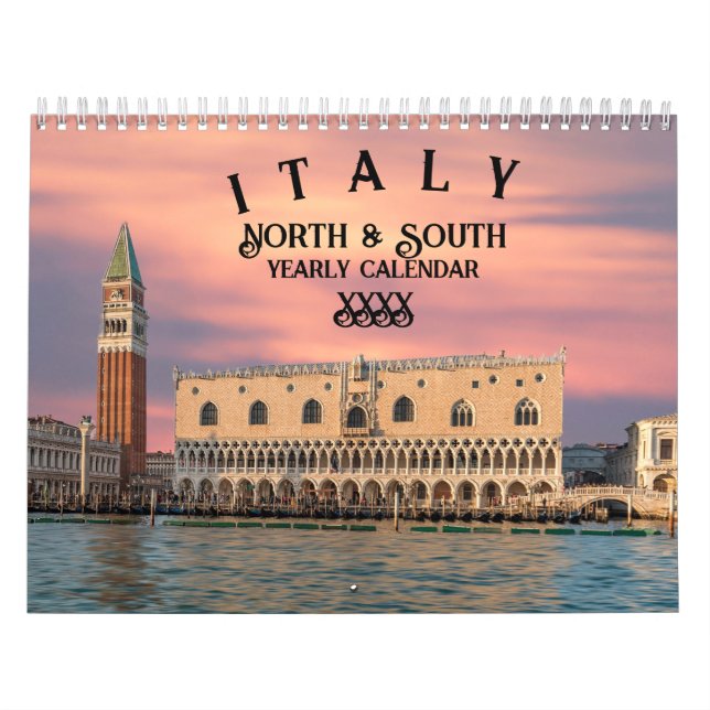 Italy North & South Customize Year Calendar (Cover)