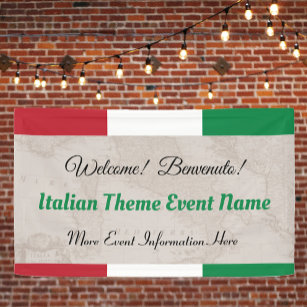 Italy or Italian Theme Event Welcome Banner