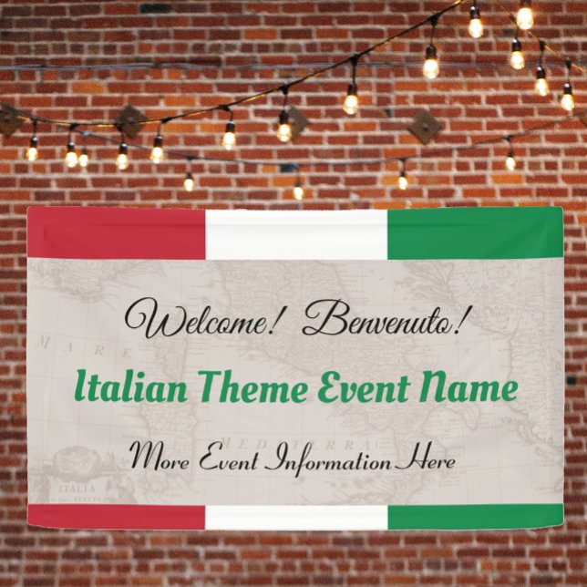 Italy or Italian Theme Event Welcome Banner (Creator Uploaded)