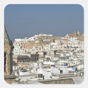 Italy, Ostuni, close up view of old city Square Sticker