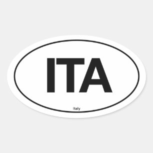 Italy Oval Oval Sticker