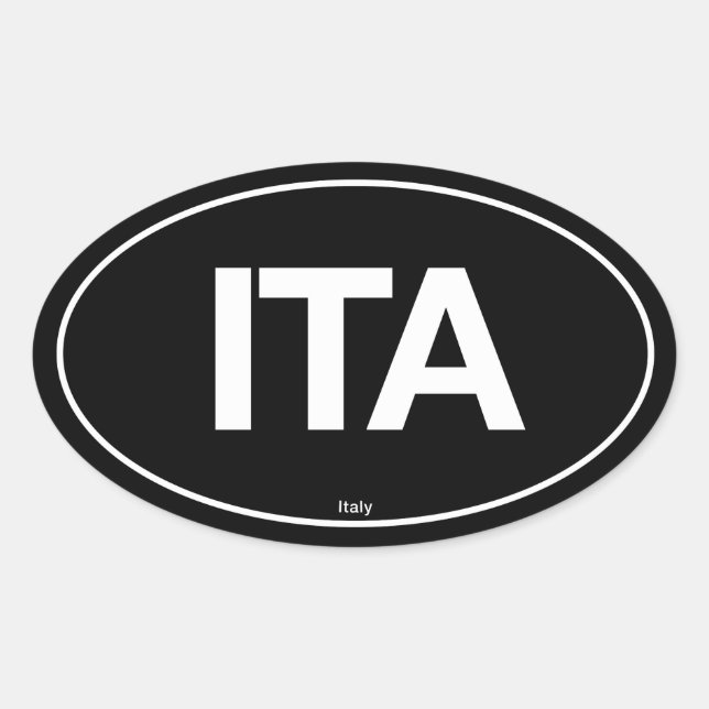 Italy Oval Sticker (Front)