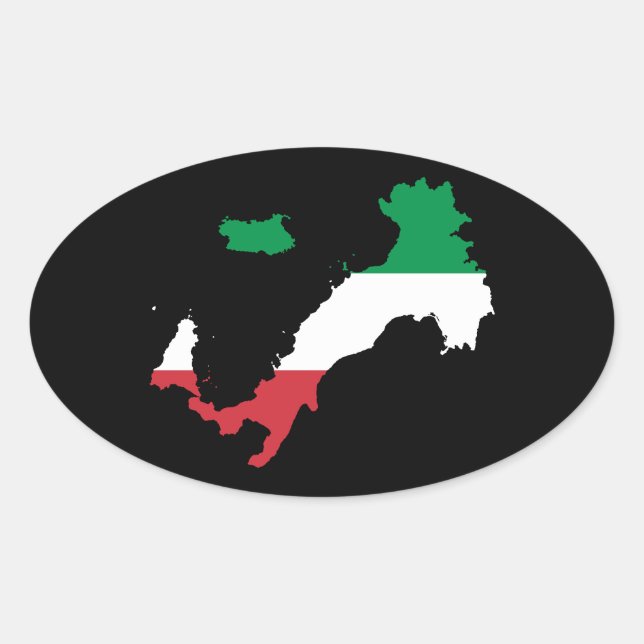 Italy Oval Sticker (Front)