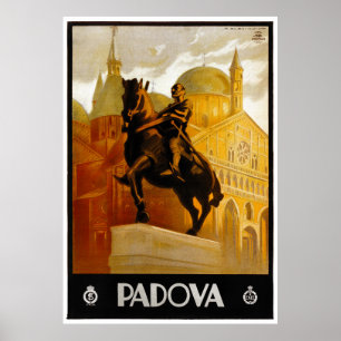 Italy Padova Vintage Travel Poster Restored