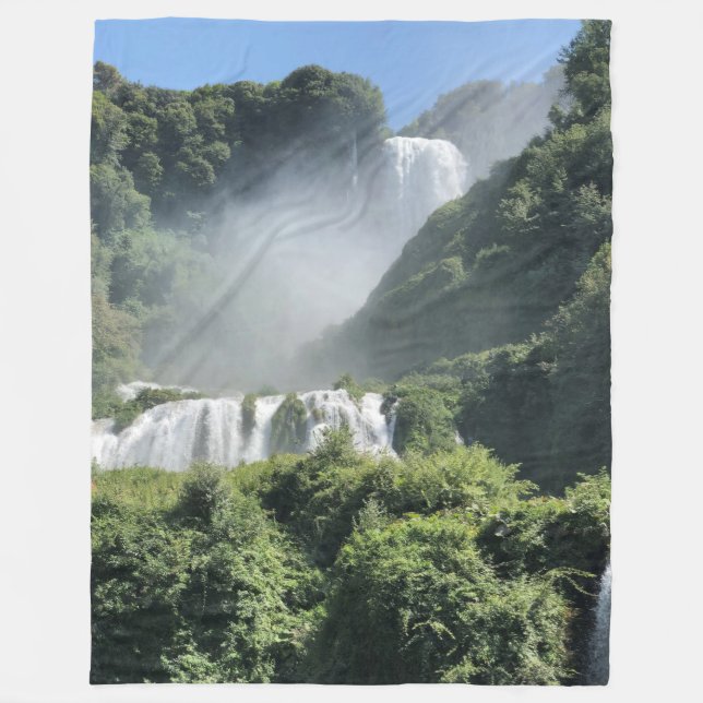 Italy Parks Nera River Park Marmore Falls Fleece  Blanket (Front)