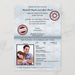 Italy Passport Wedding Invitation_custom unlocked Invitation