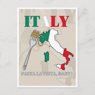 ITALY PASTA LA VISTA, BABY! POSTCARD