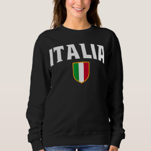Italy Patriotic Scudetto Flag Emblem Crest Sweatshirt