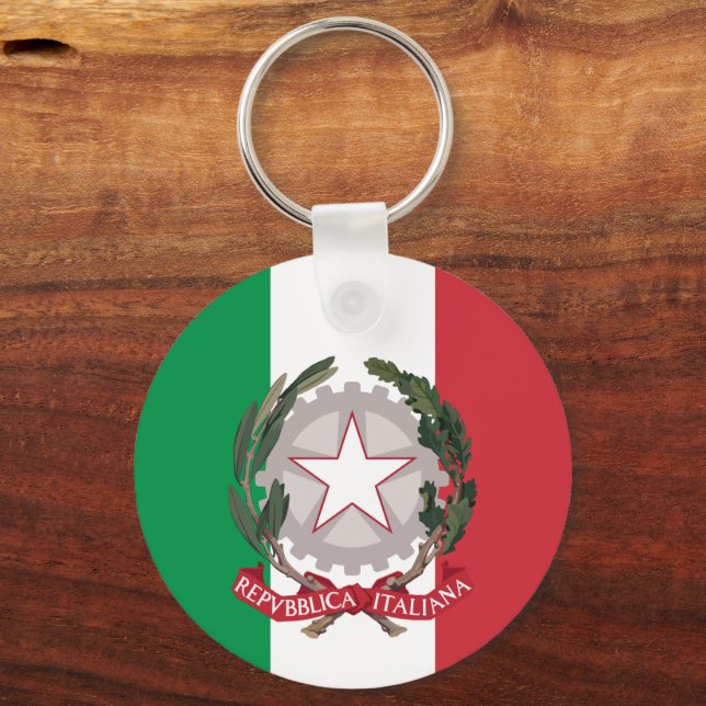 Italy patriots & Italian Flag fashion / sports Key Ring (Front)