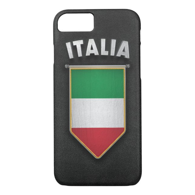 Italy Pennant with high quality leather look Case-Mate iPhone Case (Back)