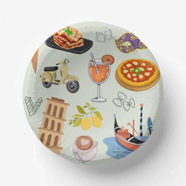 Italy Perfect Vacation Paper Plate (Front)