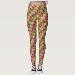 Italy periodic table patriotic leggings 1