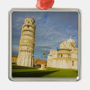 Italy, Pisa, Duomo and Leaning Tower, Pisa, 2 Metal Tree Decoration