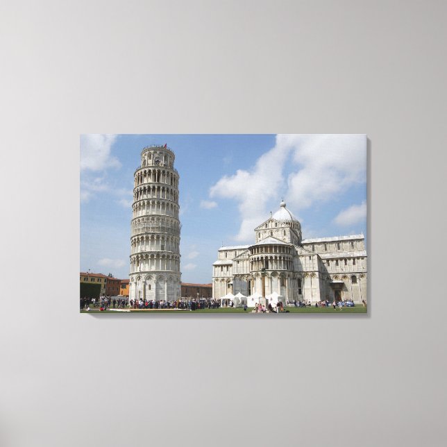 Italy, Pisa. Leaning Tower of Pisa and Canvas Print (Front)