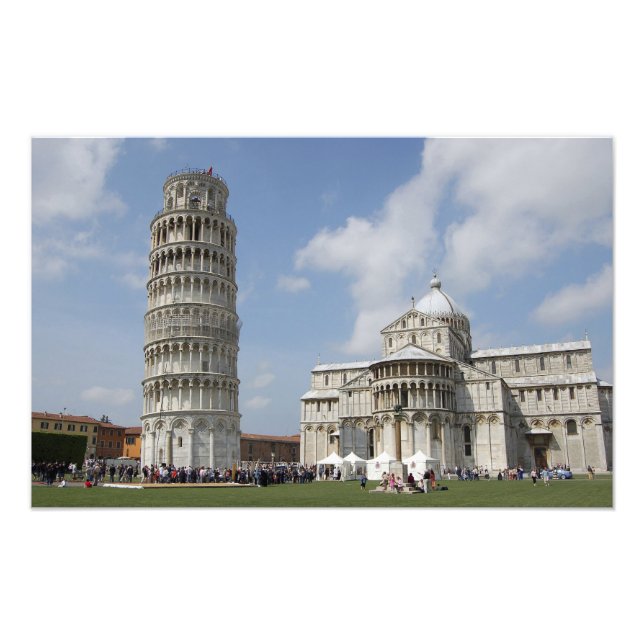 Italy, Pisa. Leaning Tower of Pisa and Photo Print (Front)