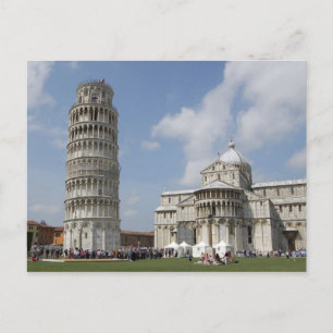 Italy, Pisa. Leaning Tower of Pisa and Postcard