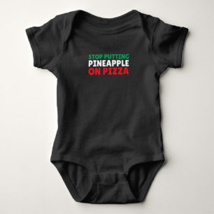 Italy Pizzas Italian No Pineapple On Pizza Baby Bodysuit