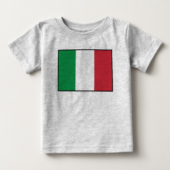 Italy Plain Flag Baby T-Shirt (Front)