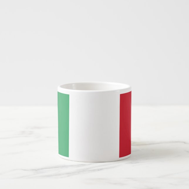 Italy Plain Flag Espresso Cup (Front)