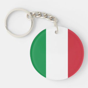Italy Plain Flag Key Ring