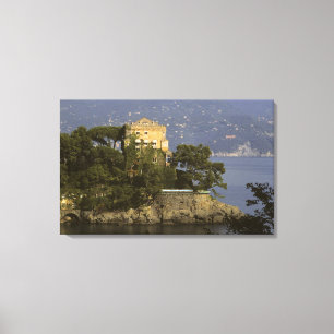 Italy, Portofino. Scenic life on the Canvas Print