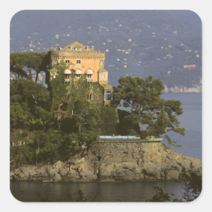 Italy, Portofino. Scenic life on the Square Sticker